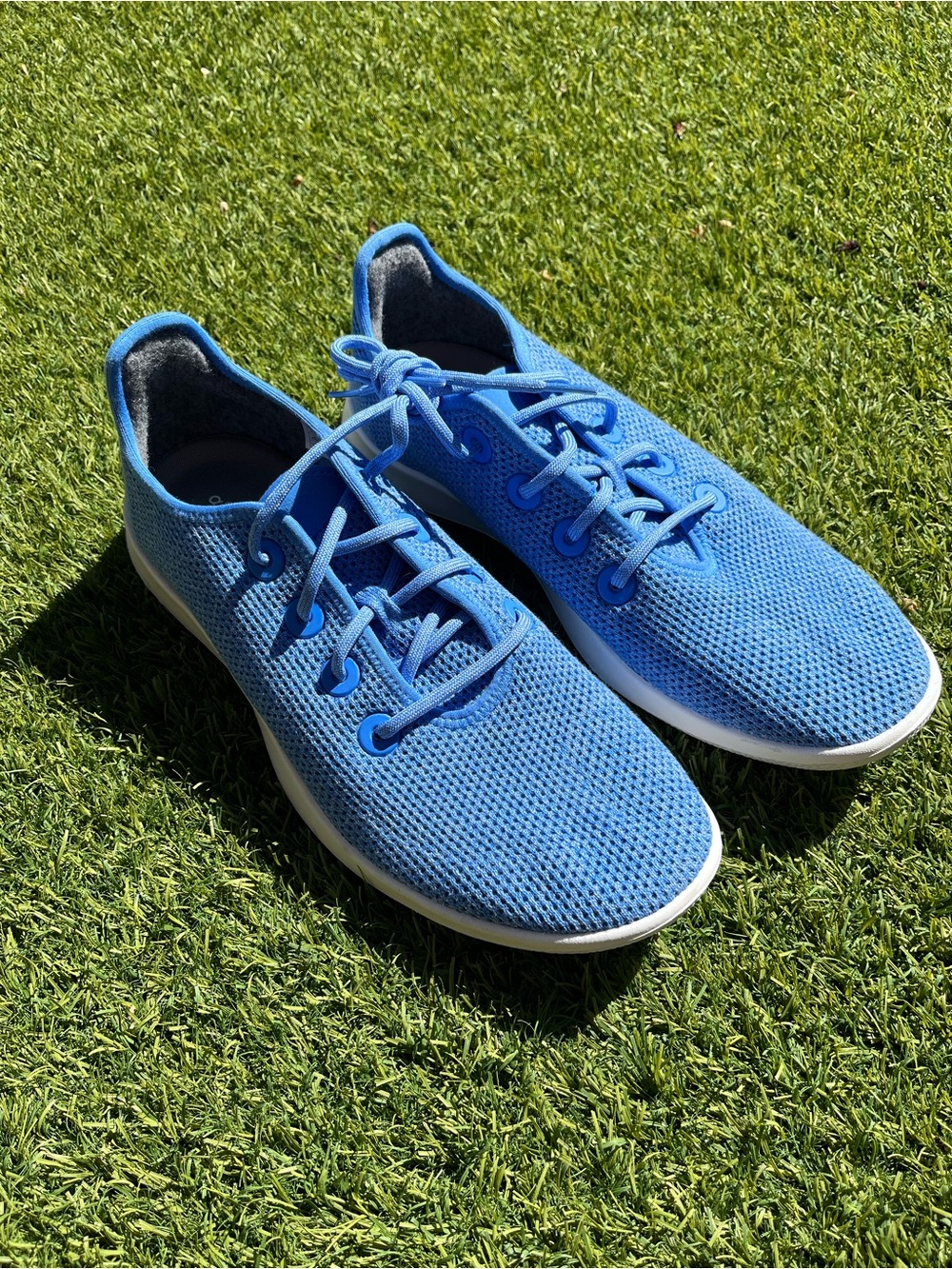 Allbirds Tree Runners Men's Sneaker Size 12 Pure Azure Blue/Blizzard Sole NWOT